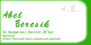 abel bercsik business card